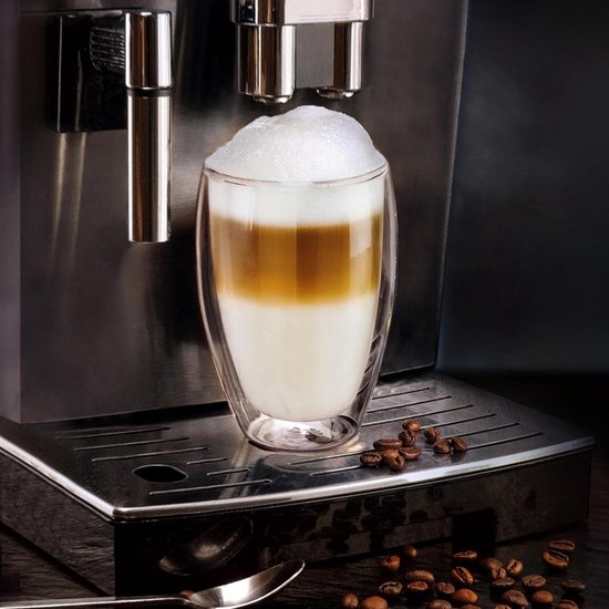 NORDIC SCHILLER Dubbelwandige koffieglazen, latte macchiato-glazen, dubbelwandig, 2 x 450 ml, ideaal als thermoglazen, dubbelwandig voor cappuccino, koffieglazen, theeglazen