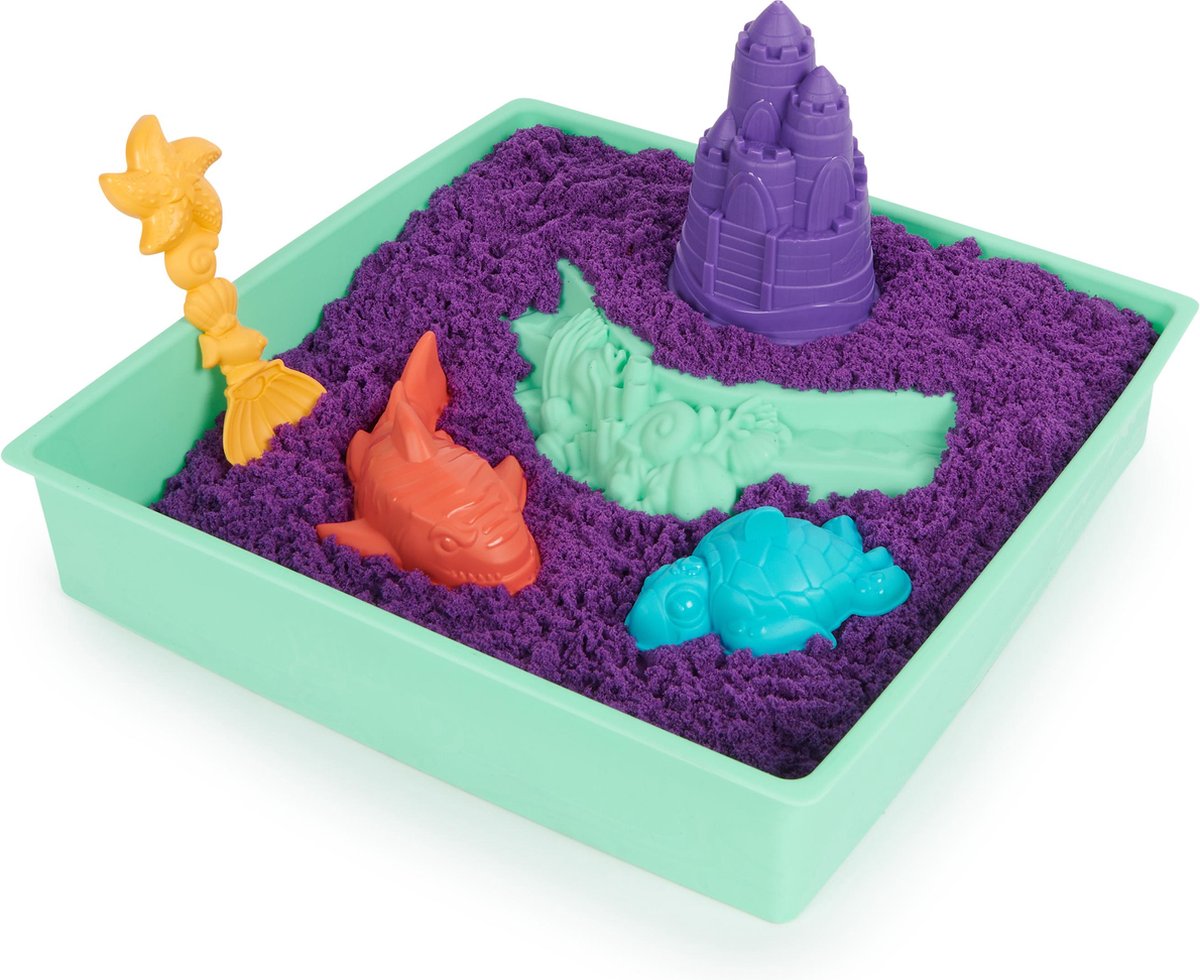 Kinetic Sand - Zandbak-set met 454 g speelzand 4 vormen en gereedschap - Sensorisch speelgoed - stijlen kunnen variëren — afbeelding 7