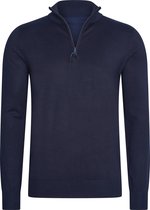 Mario Russo Half Zip Sweater - Trui Heren - Sweater Heren - Coltrui Heren - Navy - XL