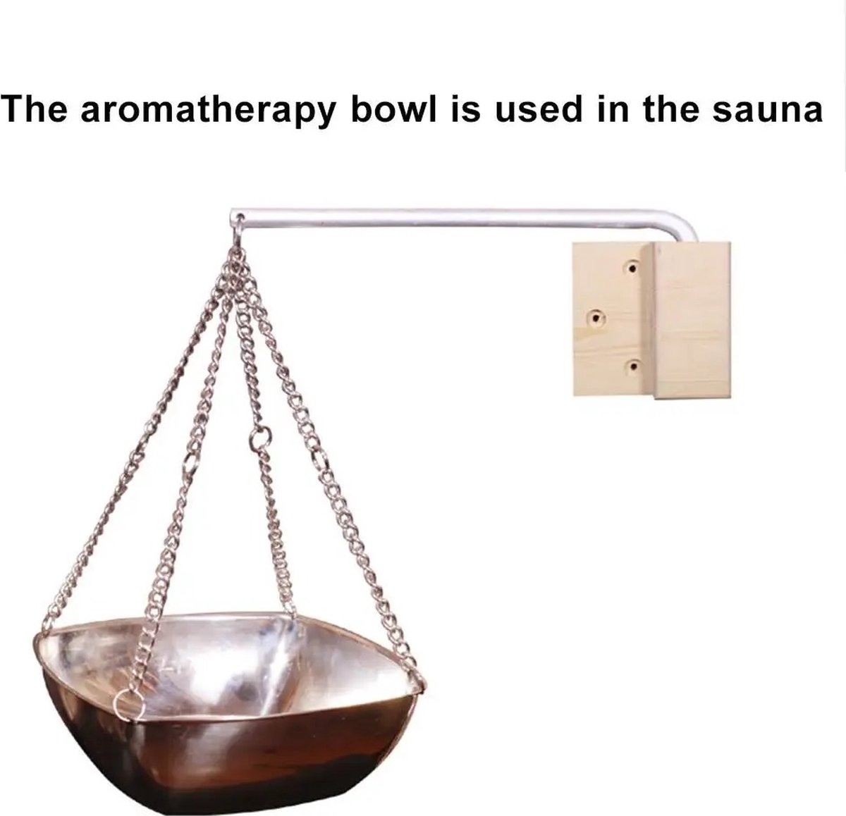 Sauna - Accessoires - Kom voor Olie - Hangende kom - Aromatherapie Kom - Oliehouder - 120ml - Voor Sauna en Spa - RVS