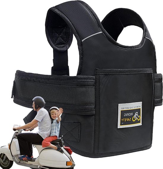 Harnais De Sécurité Enfant Pour Moto - Réglable Et Réfléchissant - Pour Vélo, Scooter, Moto - 3 à 12 Ans