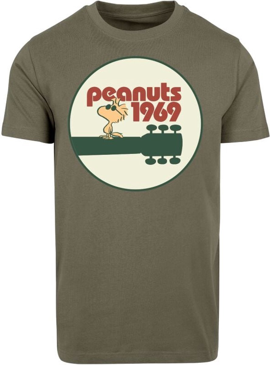 Peanuts Woodstock 1969 Heren T-shirt - khaki - XL