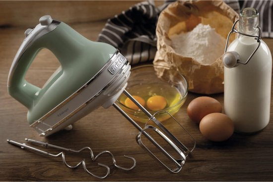 Ariete 1548/04 - Vintage handmixer - 5 snelheden - Turbofunctie - deeghaken & gardes - 450 Watt - Groen van Ariete — afbeelding 3
