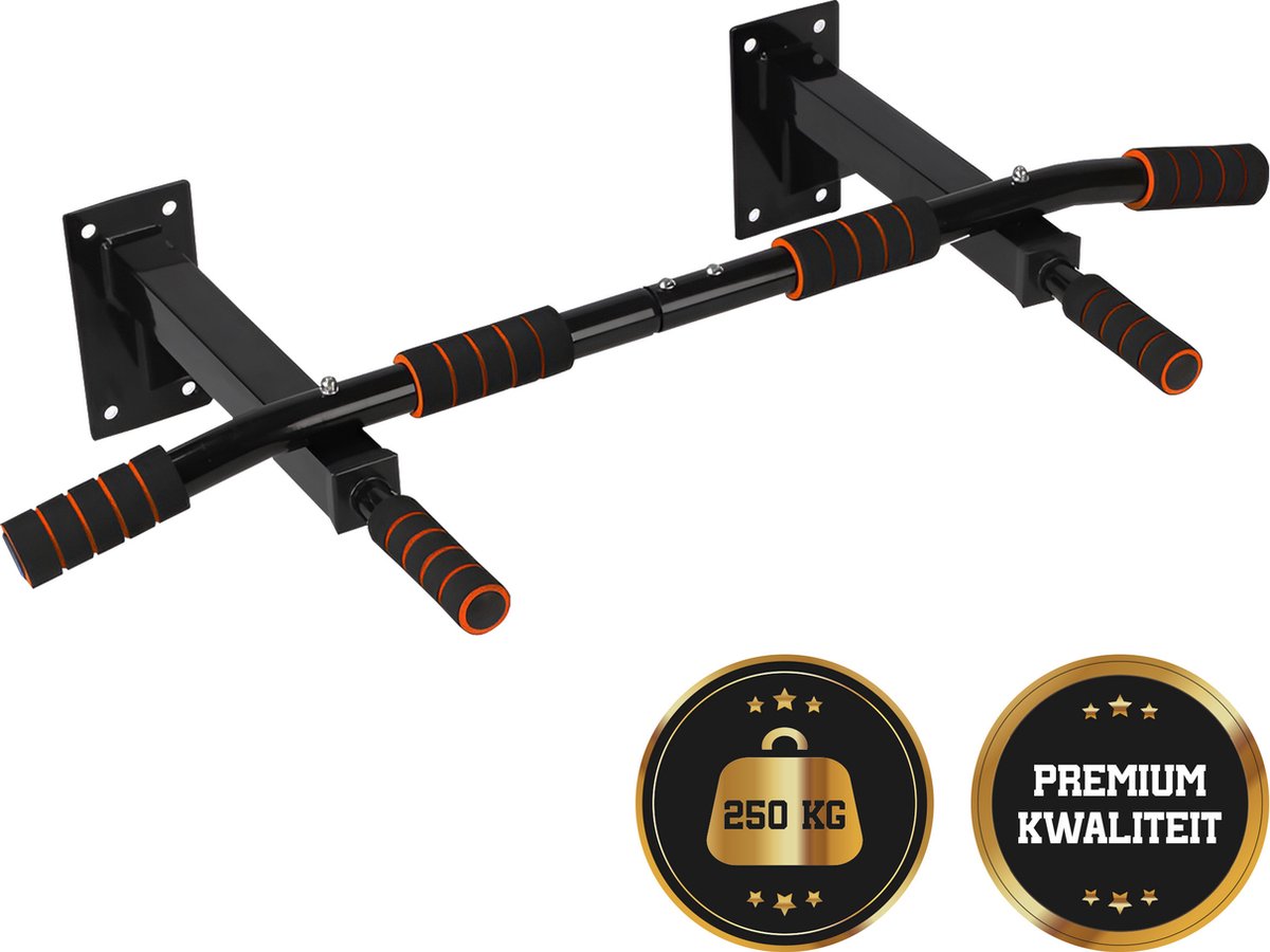TTD® Premium Pull Up Bar - Pull Up Station - Optrekstang Wandmontage - Dip Station - Dip Bars - Thuis Sporten - Thuis Fitness