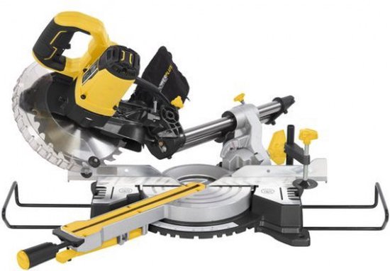 Powerplus elektrische verstekzaag POWX075710S - 1600W telescopische zaagmachine, Ø210mm - recht & verstek - laser - met 1 acc.