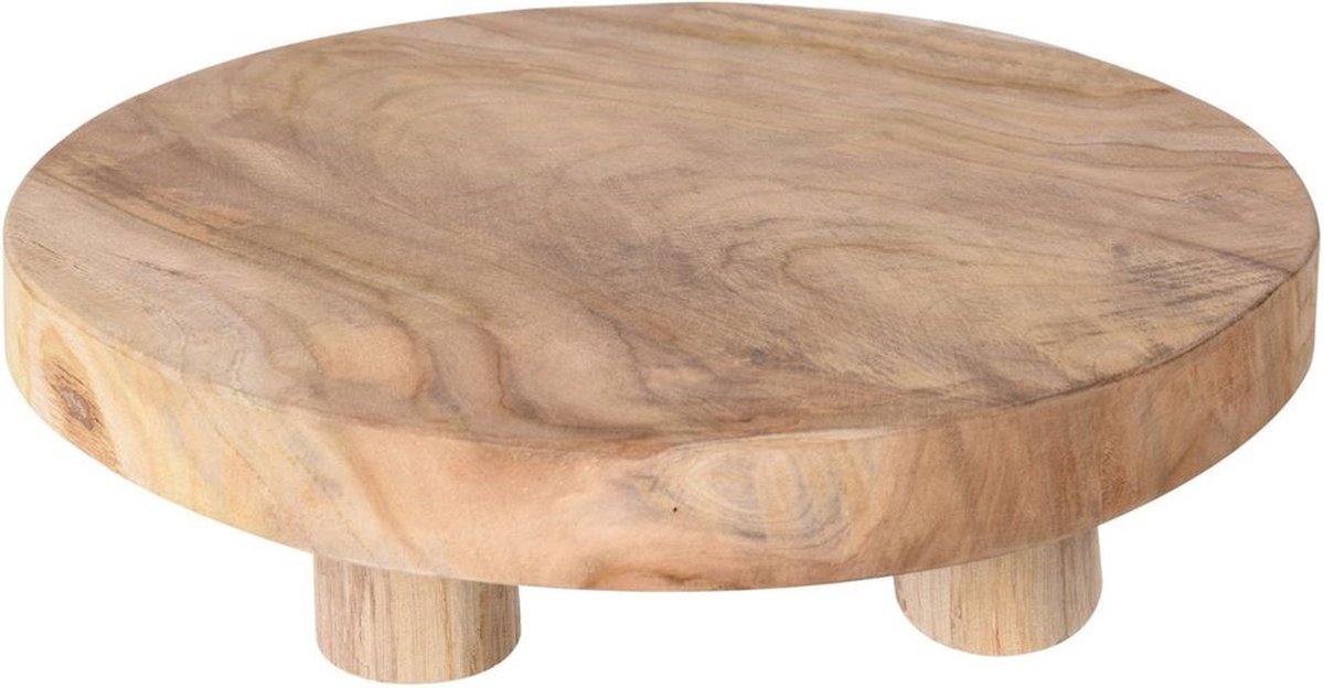 Serveerplank Houten op Poten 30 cm - Serveerbord - Snijplank - Hapjesplank - Kaasplank