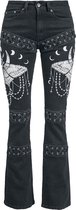 Jean noir Gothicana à imprimés élaborés et fermeture à lacets - Femme - W28L30