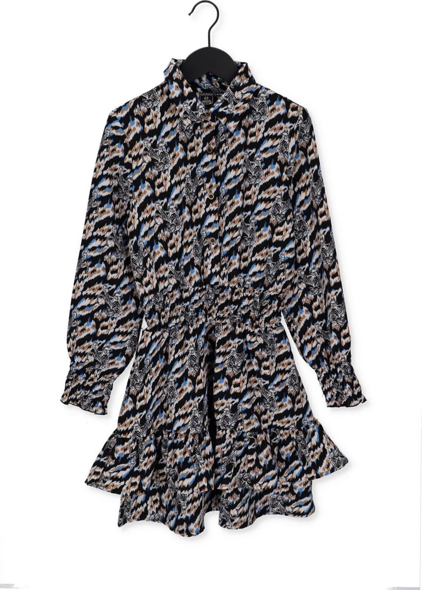 Indian Blue Jeans Tiger Dress Jurken Meisjes - Kleedje - Rok - Jurk - Blauw - Maat 104