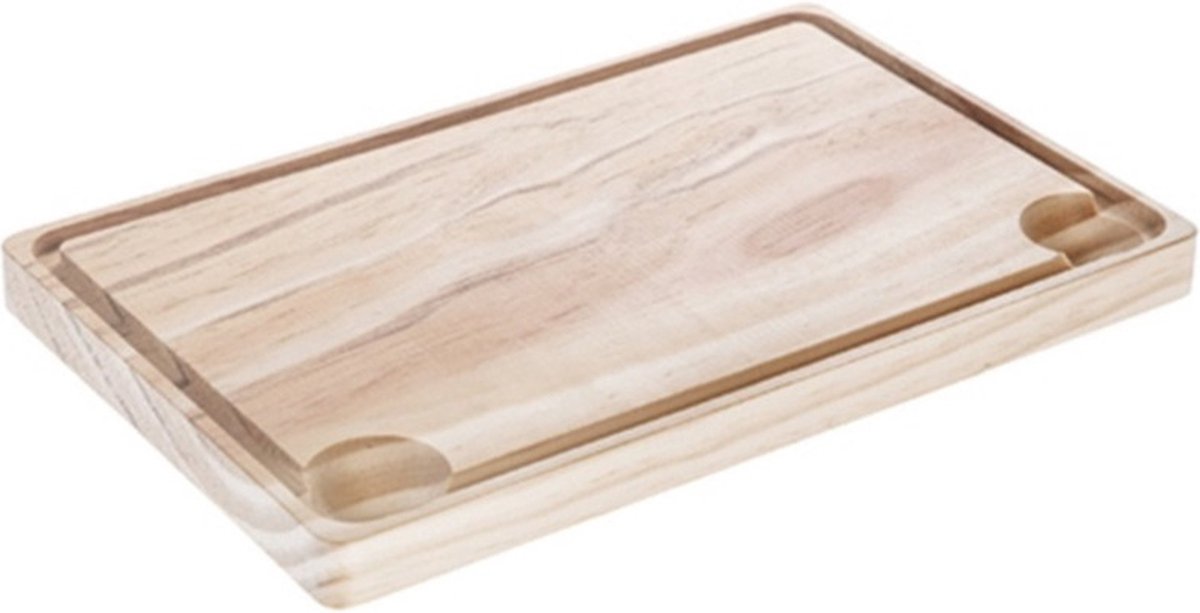 CM Snijplank blank hout - met sapgeul - 20 x 30 x 2 cm - keuken serveerplanken/broodplanken