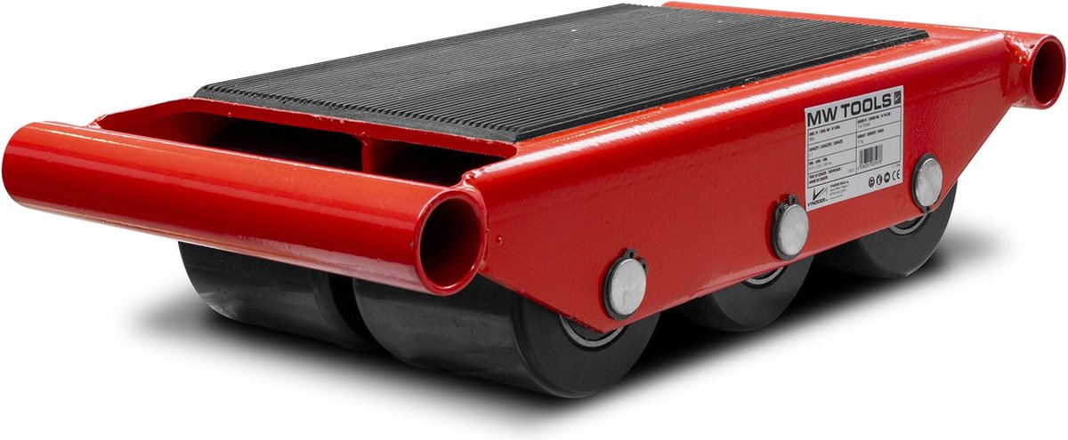 Transportrollen 6 t 6 nylon rollen met vast plateau MW Tools TRR6