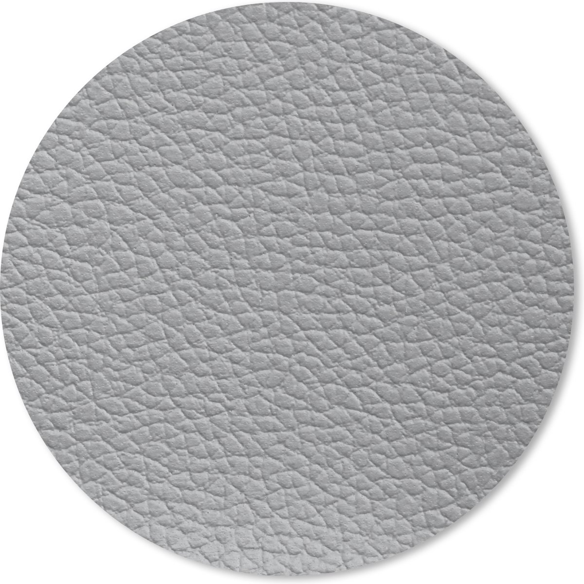 Muismat rond 50x50 cm - Mousepad Leer - Structuur - Lederlook - Grijs - Ronde muismatten