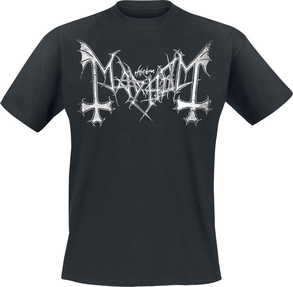 Mayhem Distressed Logo Heren T-shirt - zwart - M