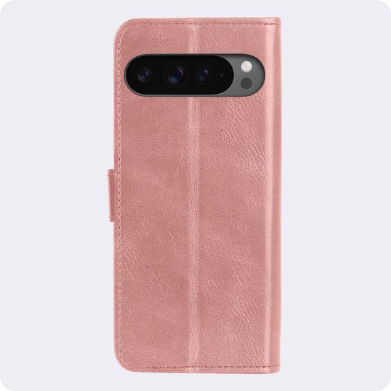 Étui adapté pour Google Pixel 9 Pro XL Case Book Case Cover Wallet Cover Wallet Case avec protecteur d'écran - Étui adapté pour Google Pixel 9 Pro XL Cover Bookcase Case - Or rose