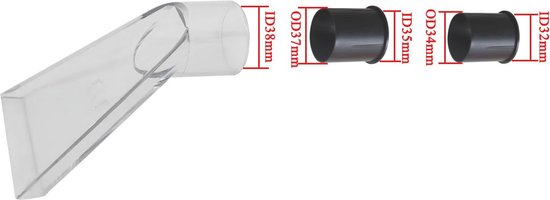 Handmondstuk voor Stofzuiger - Nat en Droogzuigen, Tapijtreiniger, Extractiemondstuk 32-38 mm — afbeelding 4