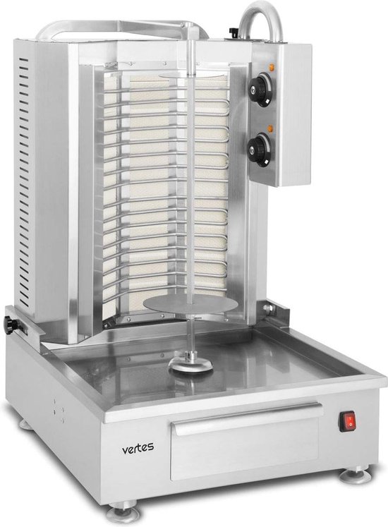 Mqwdxzfes Shawarma Elektrische 3000 W, automatische draaigrill met 6 omw/min, elektrische dönergrill, Kebap tafelgrill, elektrische grill voor huishouden, restaurant, camping, shawarma, 50-300 °C