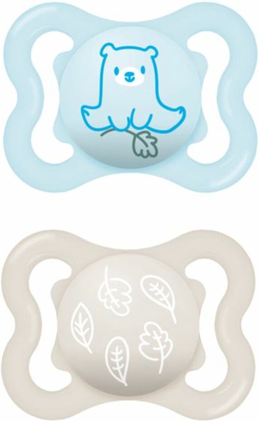 MAM Skin Soft siliconen fopspeen PERFECT 0-6, set van 4, incl. 2