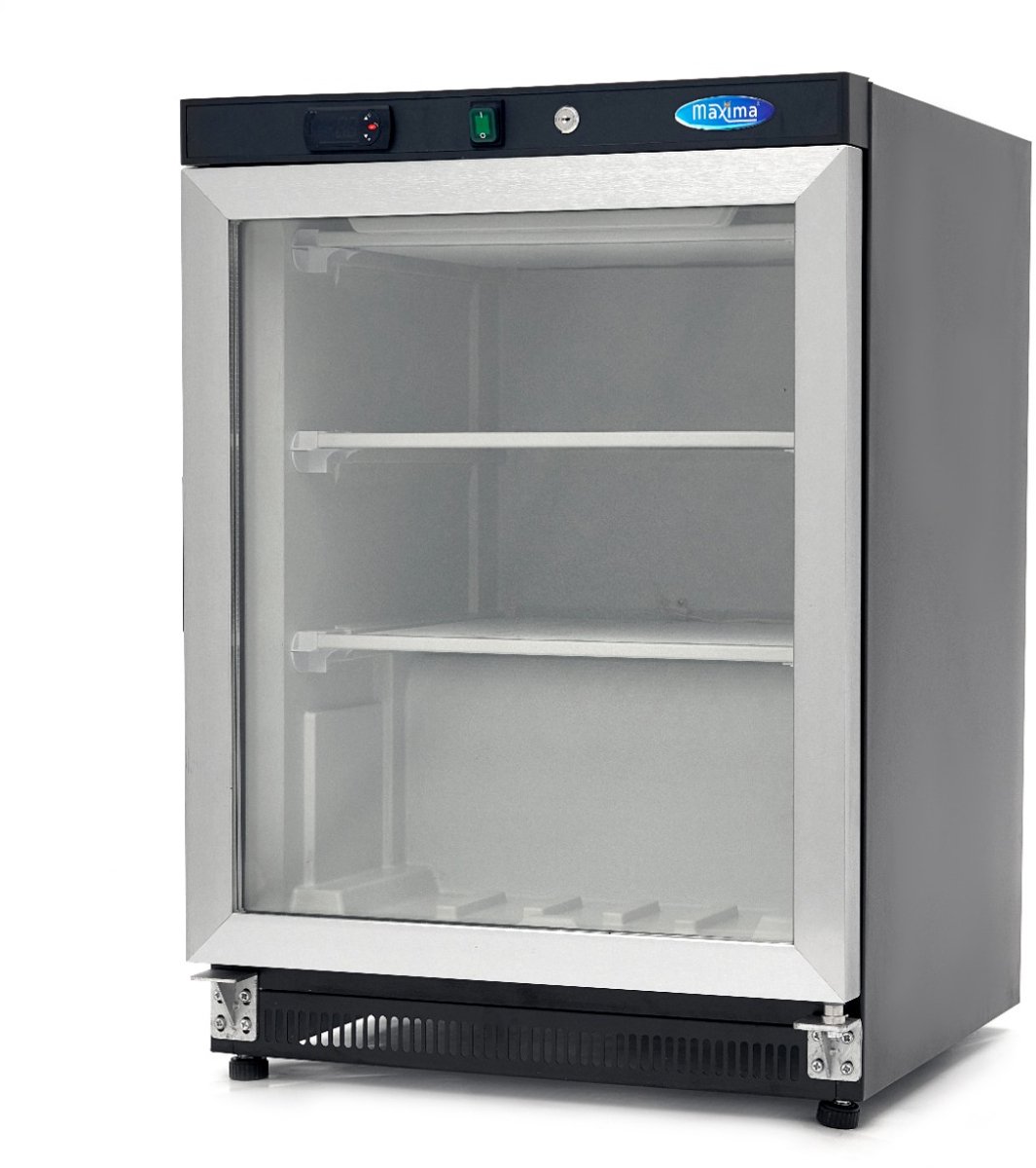 Vrieskast - 200 L - Zwart - met Glazen Deur