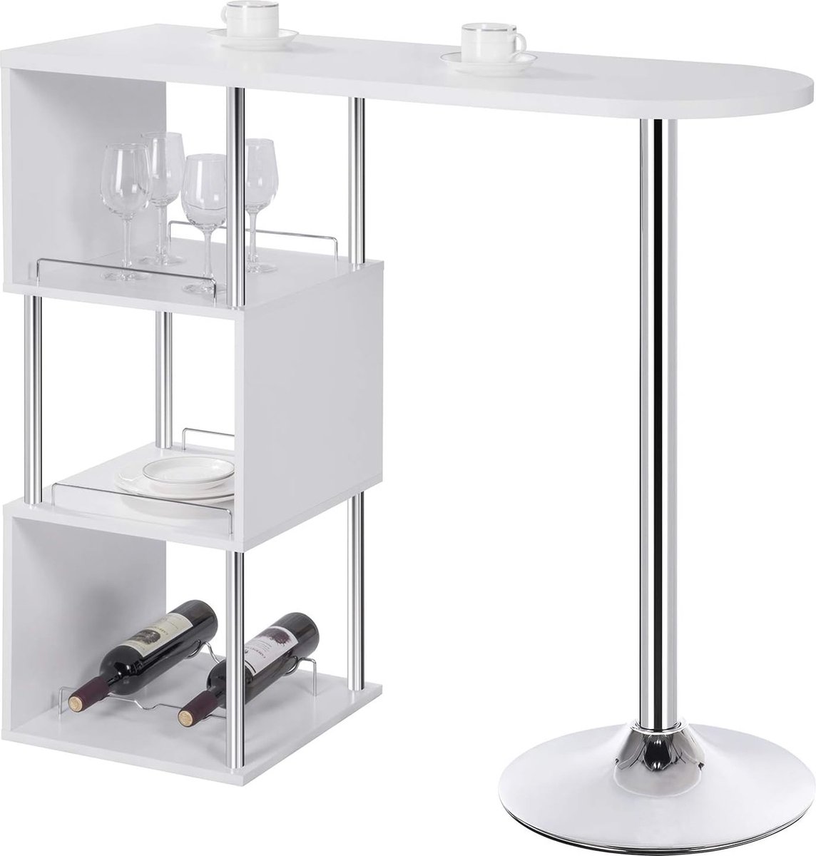 Bartafel met 3 Planken en Flessenhouder Duurzaam en Modern