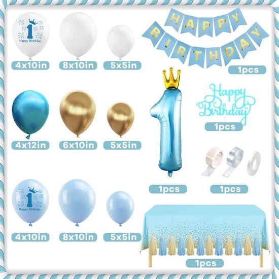 Decoratie Voor De Eerste Verjaardag Met Tweetalige Taart En Grote Witte Beige Ballonnen Een Raadsel Snoepstaaf Macaroon Macaron Image177380139