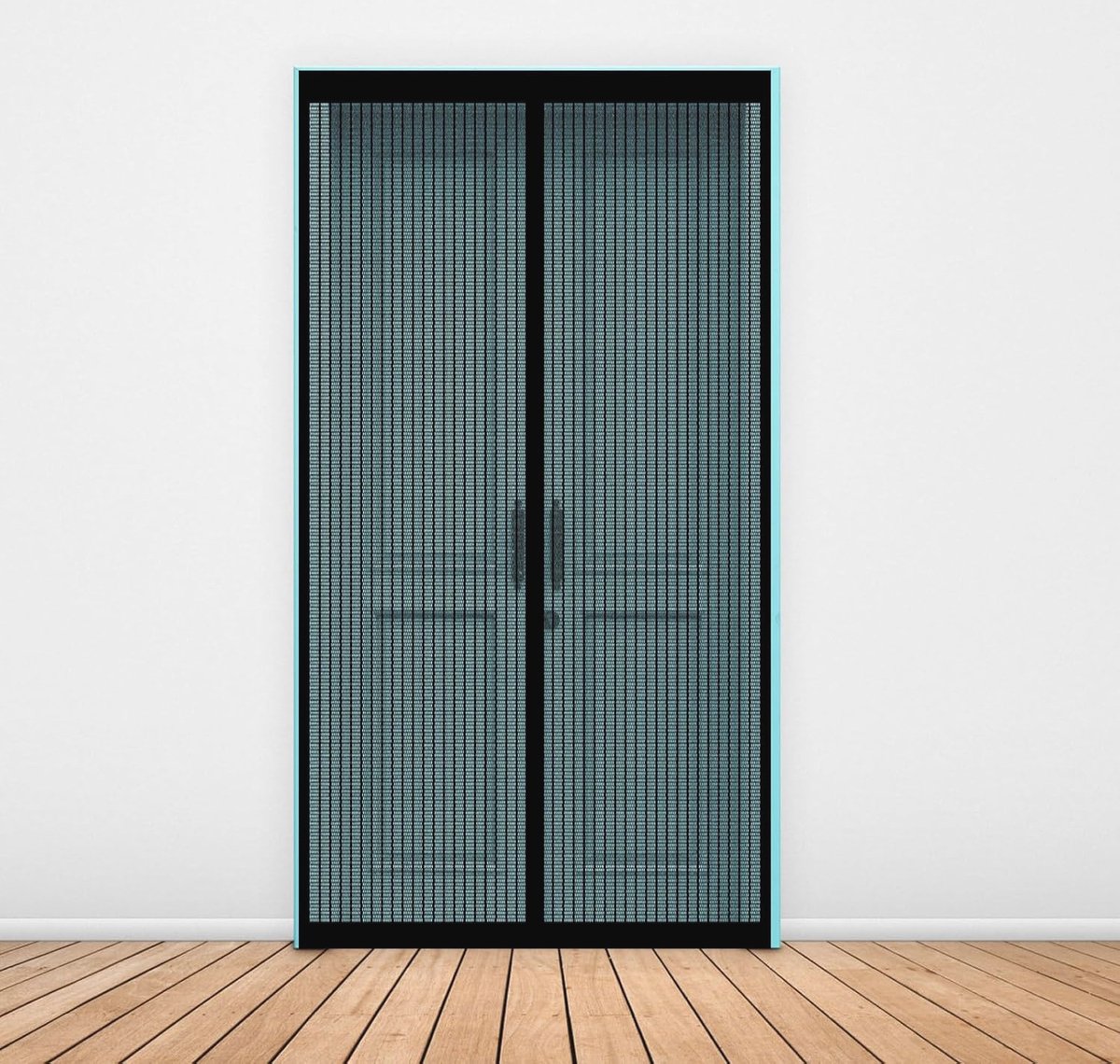 Horrengordijn 100 x 245 cm - Magnetisch, Zwart - Efficiënte bescherming tegen insecten voor deuren