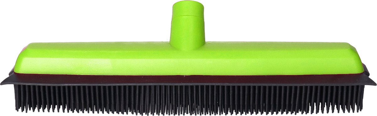 Goedkoopste Bezem - rubber - lime - bezemkop - kappers bezem - schroefdraad - wisser lip - 35 cm - Schoonmaakartikelen / Rubberen bezems