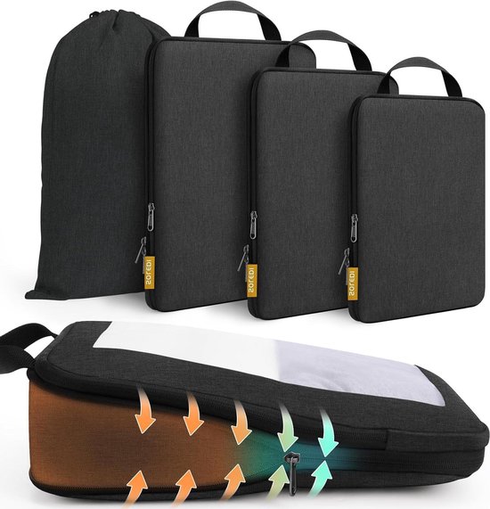 5-piece compression suitcase organiser set - save space - travel 5-piece compression suitcase organiser set - save space - travel