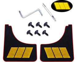Reflecterende Auto Spatlappen - Universele Spatbord Cover - Fenders Splash Guard - Geel
