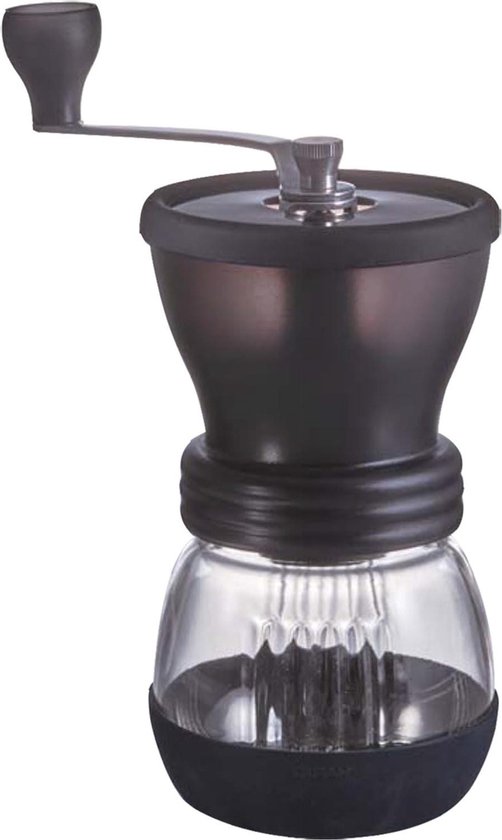 Koffiemolen, handmatige koffiemolen, betoverende retro koffiemolen in antiek design, gemaakt van hout en gietijzer, espressomolen voor koffiebonen