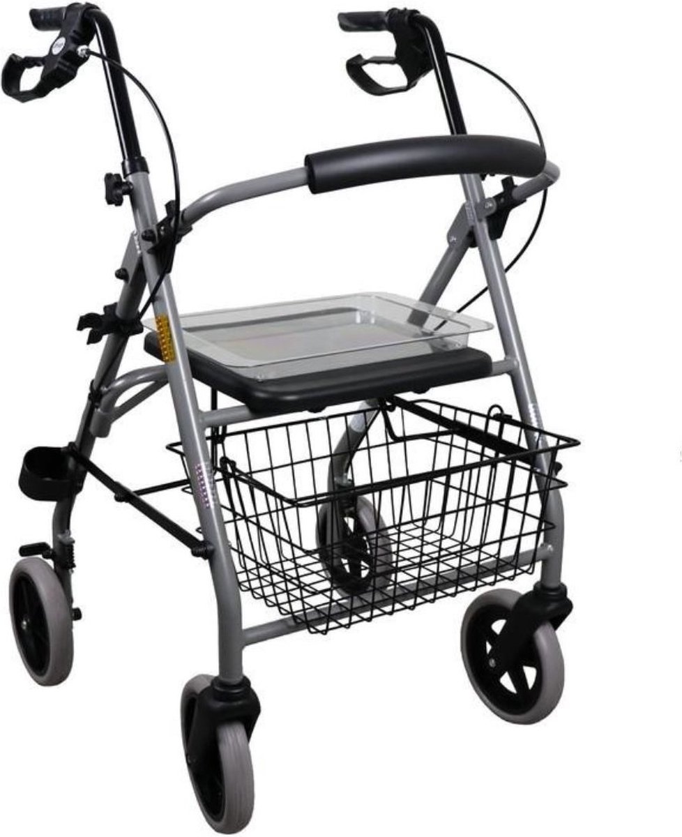 Goedkoopste Drive rollator Gigo 2G - Opvouwbaar - Lichtgewicht (6,6 kg) - Incl. stokhouder, mand, zitje en rugsteun