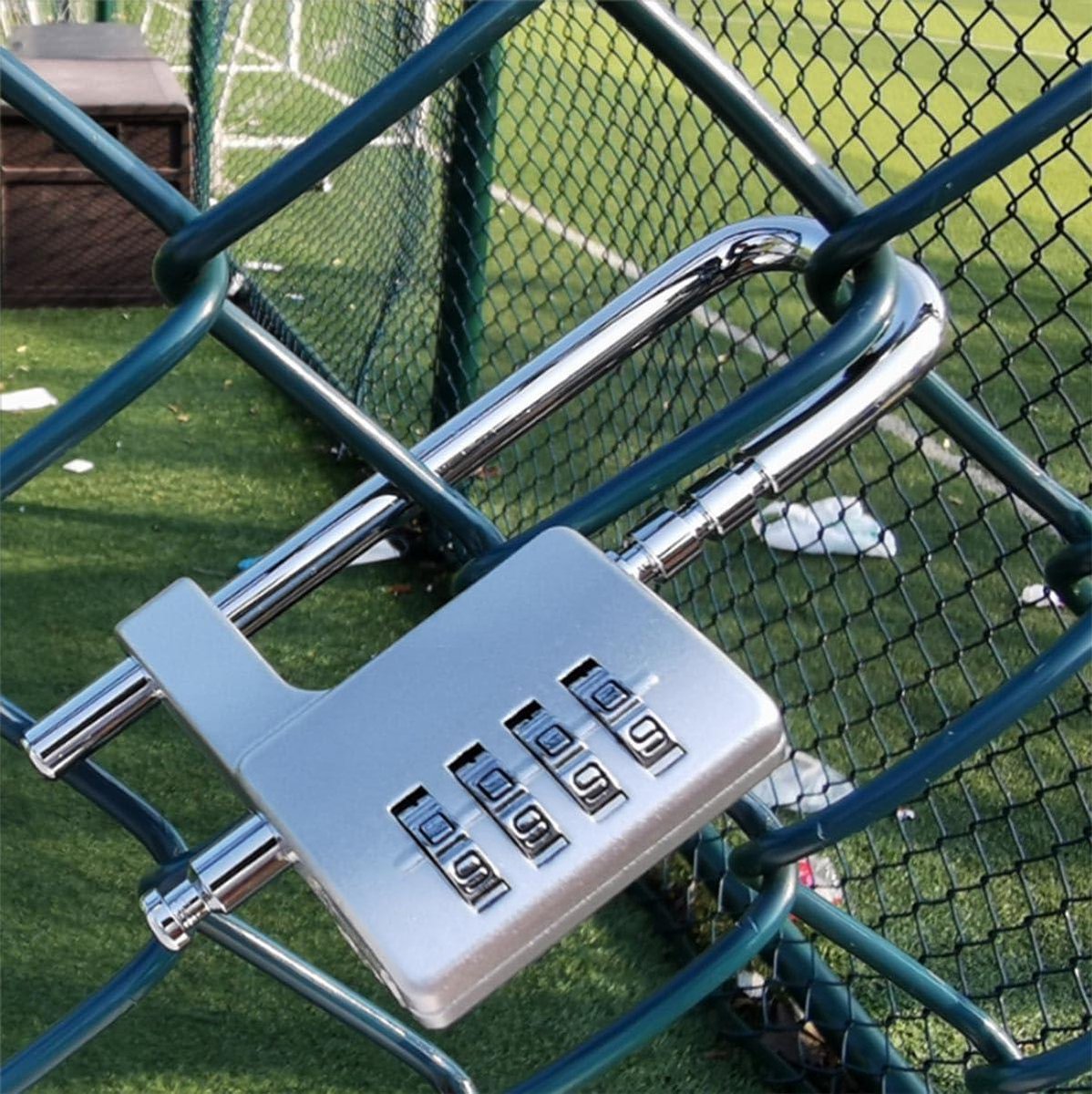 RESET - 4-cijferig combinatiehangslot met 6,1 cm lange beugel, combinatieslot, outdoor waterdicht hangslot voor school gym locker, hek, poort, gereedschapskist, rood