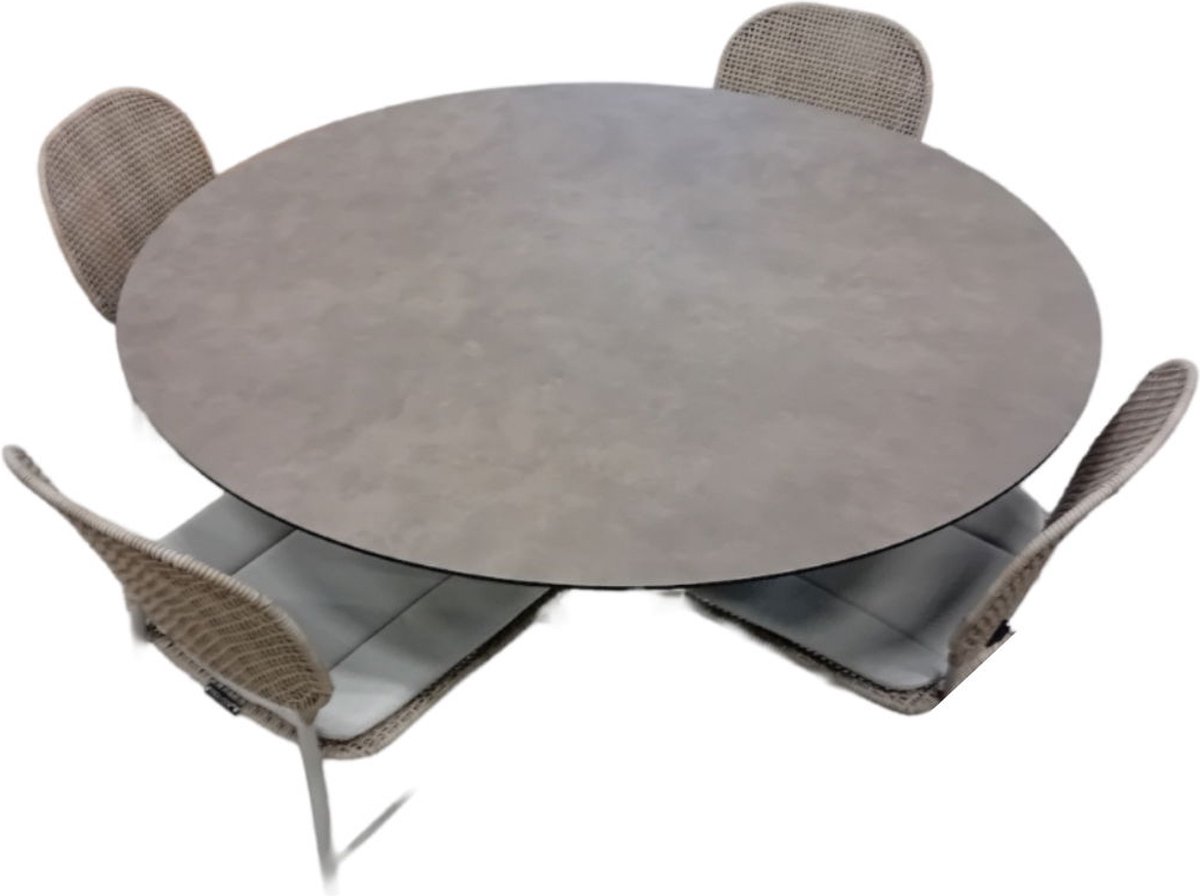 Yoi - Tuinset Sashimi tafel salix dia. 130 cm met 4 stoelen Ferron...