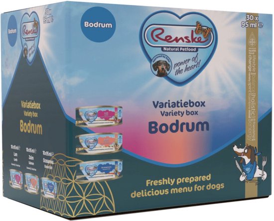 Renske Variatie Box Bodrum - Hondenvoer - Oceaanvis Zalm Lam 30x90 g Glutenvrij