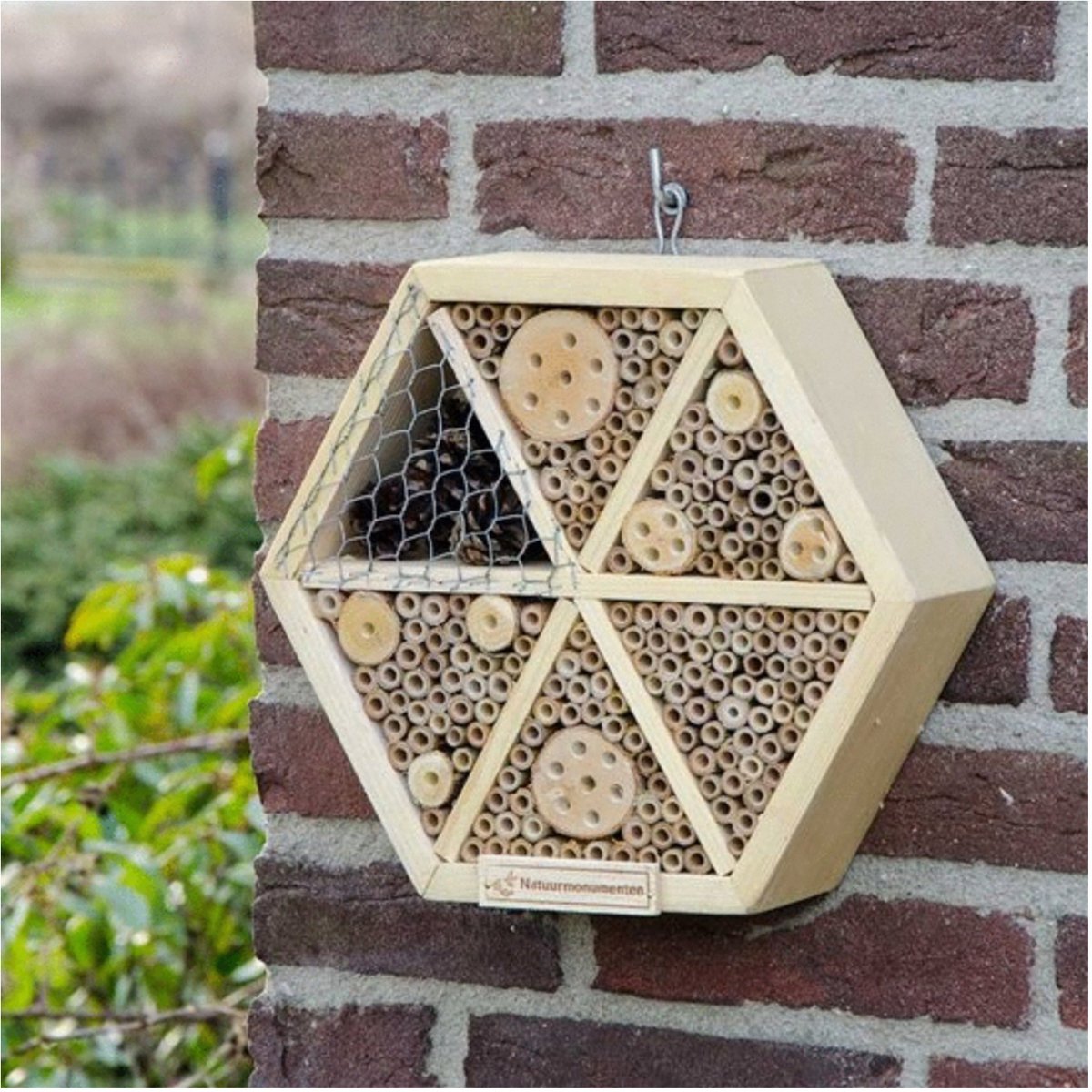 Natuurmonumenten Insectenhuis Zeshoek - Nestkast - 25x8x25 cm Medium — afbeelding 2