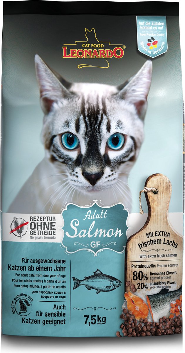 Leonardo Leonardo Adult Grain Free - Kattenvoer - Zalm 7.5 kg