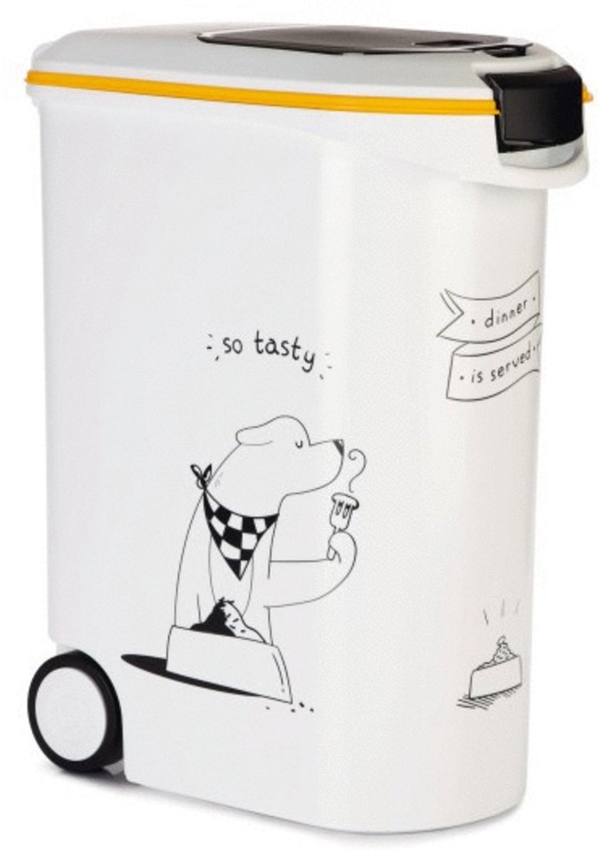 Curver Dis Hond - Voercontainer - 28x50x61 cm - Wit - 54 L