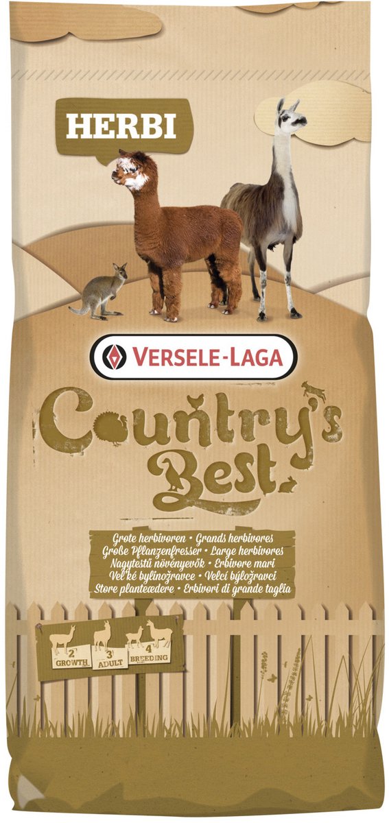 Versele-Laga Country`s Best Herbi Allround 3 & 4 Pellet - Erfdiervoer - 20 kg