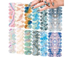 foto van RENALUX - Nail Wraps XXL Set 12 Kleuren - Nailwraps - Nagelstickers - Nail Art - Manicure - Maarliefst 12 Designs