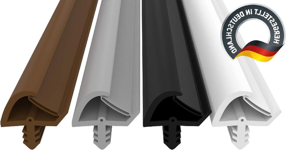 Deurafdichting wit 5m - 3mm groefbreedte 7mm - groefdiepte 12mm vouwrimpel - anti-stretchdraad huisdeurafdichting
