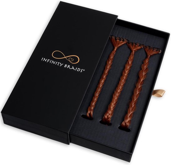 Infinity Braids - Braidies - Set van 3 Clip-in Vlechtjes - Lizzy, Jolie ...