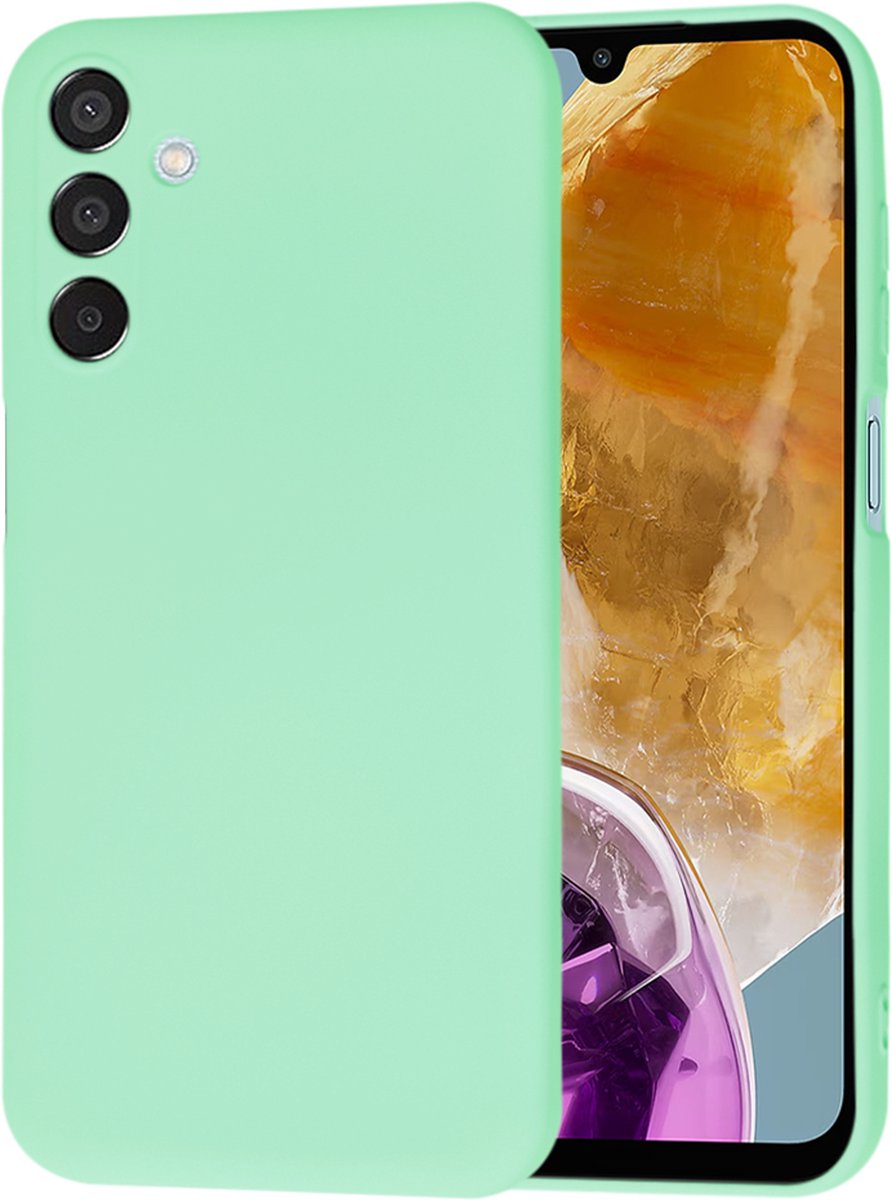 Techsuit Soft Flex Silicone Back Cover hoesje voor Samsung Galaxy M15 - Mint Green