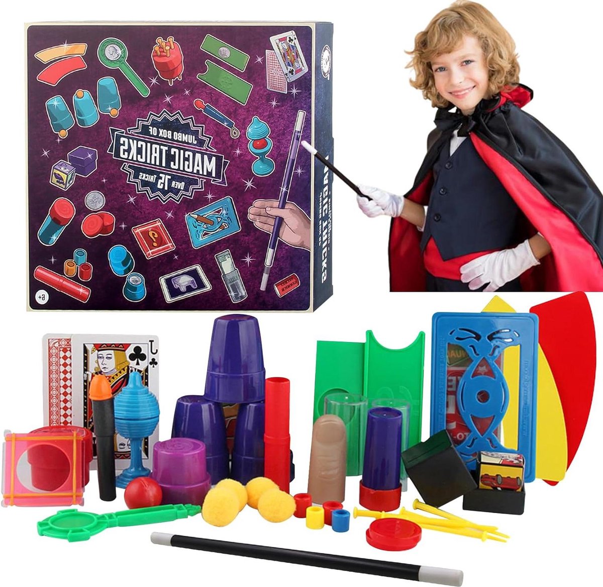 Mallette Magique Pour Enfants – Chapeau, Baguette, Instructions – Tours De Magie Faciles – Dès 6 Ans