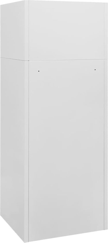 The Living Store - Armoire vestiaire - Acier - 53x53x140 cm - Gris clair