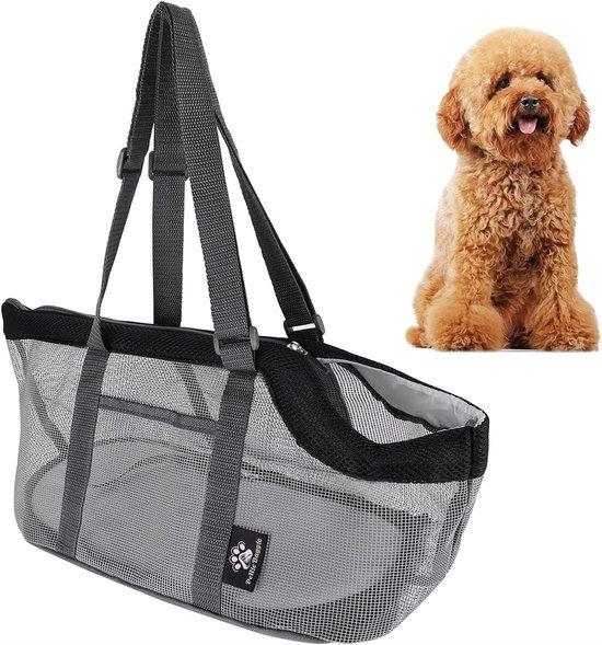 Hondendraagtas voor honden, puppy's, schoudertas, netweefsel