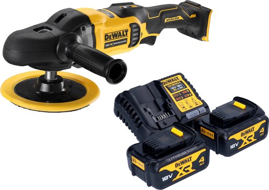 Polisseuse excentrique sans fil DeWalt DCM 849 M2 18 V 180 mm sans balais + 2x batterie 4,0 Ah + chargeur