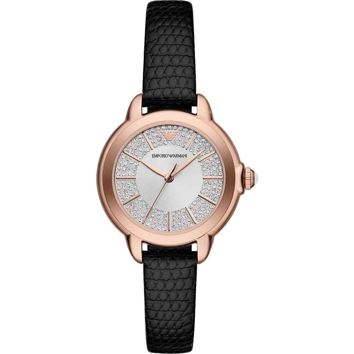 Emporio Armani Mia AR11631 Horloge - Leer - Zwart - Ø 32 mm
