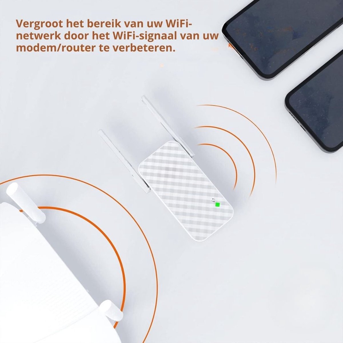 Afbeelding 3 van Wifi Versterker Stopcontact - Wifi Stopcontact 300 Mbit/s - Wifi Repeater Met 2 x 3dBi externe antennes - Internet Booster - Wifi Extender