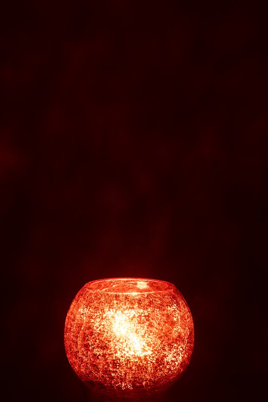 J-Line photophore Boule Craquelée - verre - or - small