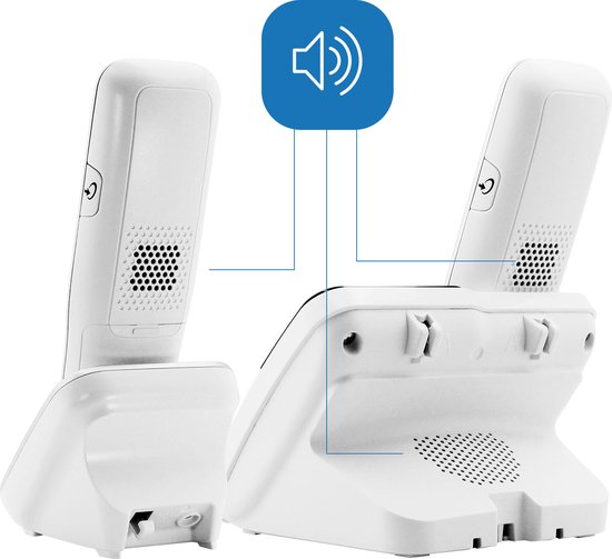 Geemarc, Vaste telefoon voor senioren AmpliDect 2951 Draadloze dubbele handset, Wit foto 4