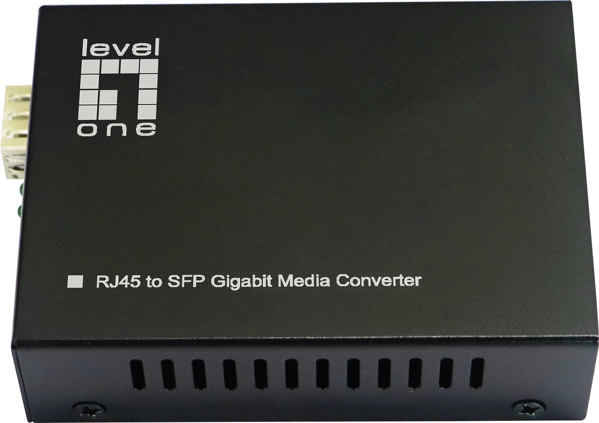 LevelOne GVT-2015 netwerk media converter 1000 Mbit/s Multimode, Single-mode Zwart
