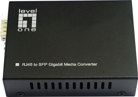 Foto: Levelone gvt 2015 netwerk media converter 1000 mbit s multimode single mode zwart